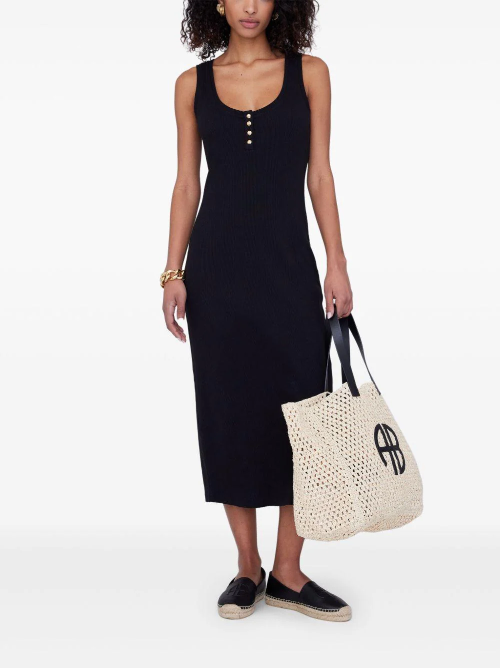 alessia tank midi dress-black - Image 3