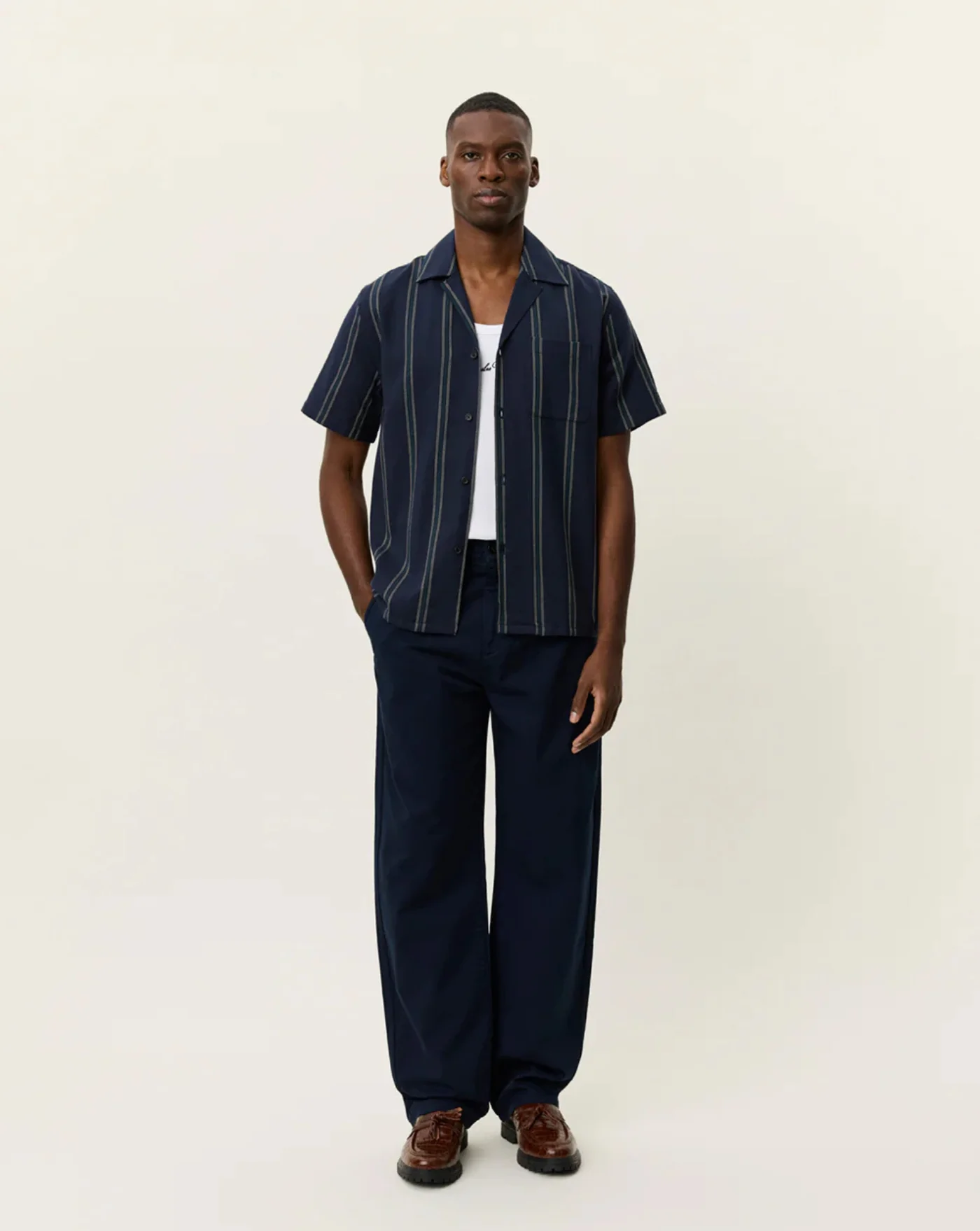 Camisa Les Deux Lawson Stripe SS Shirt - Image 6