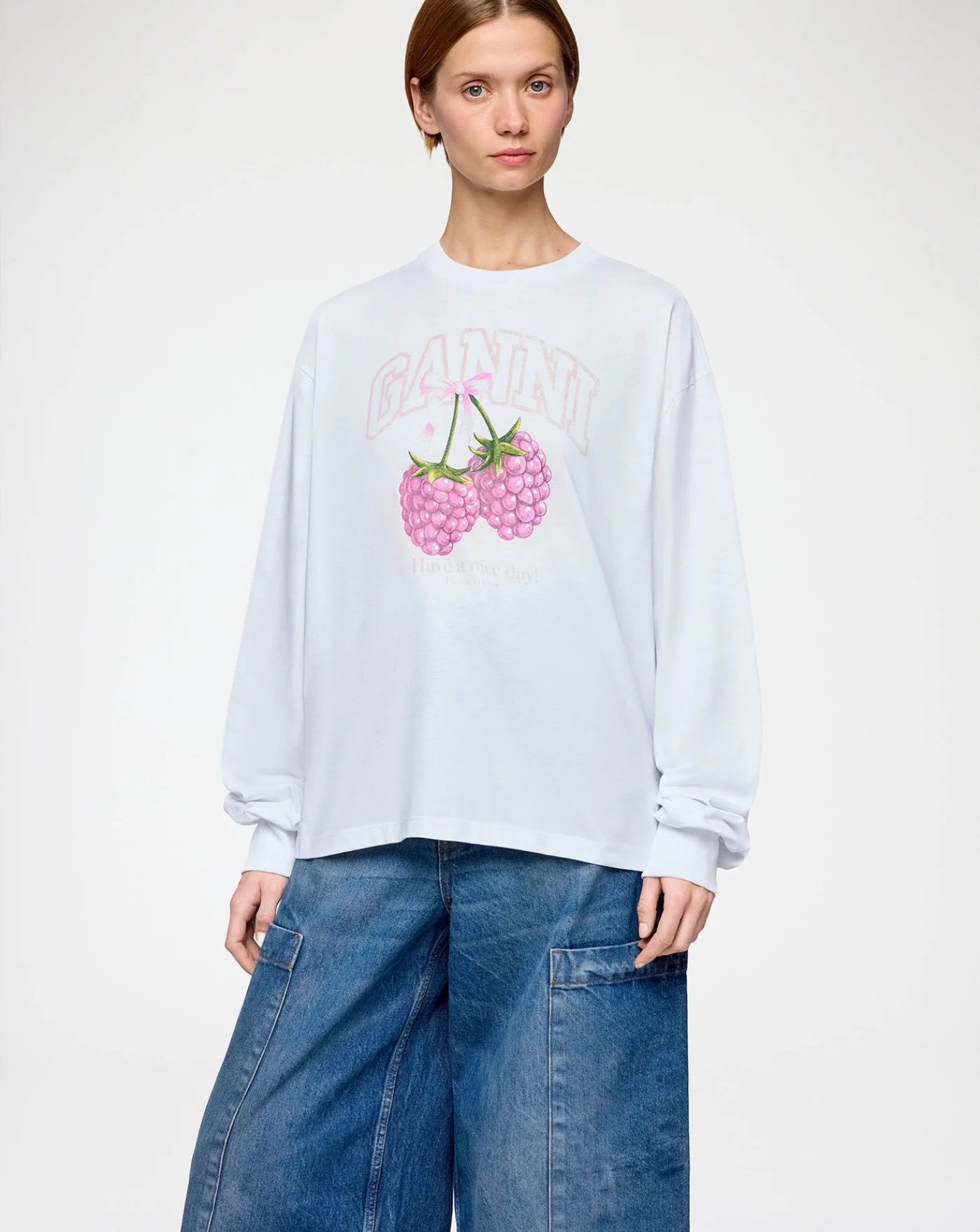 Camiseta Ganni Raspberry - Image 2