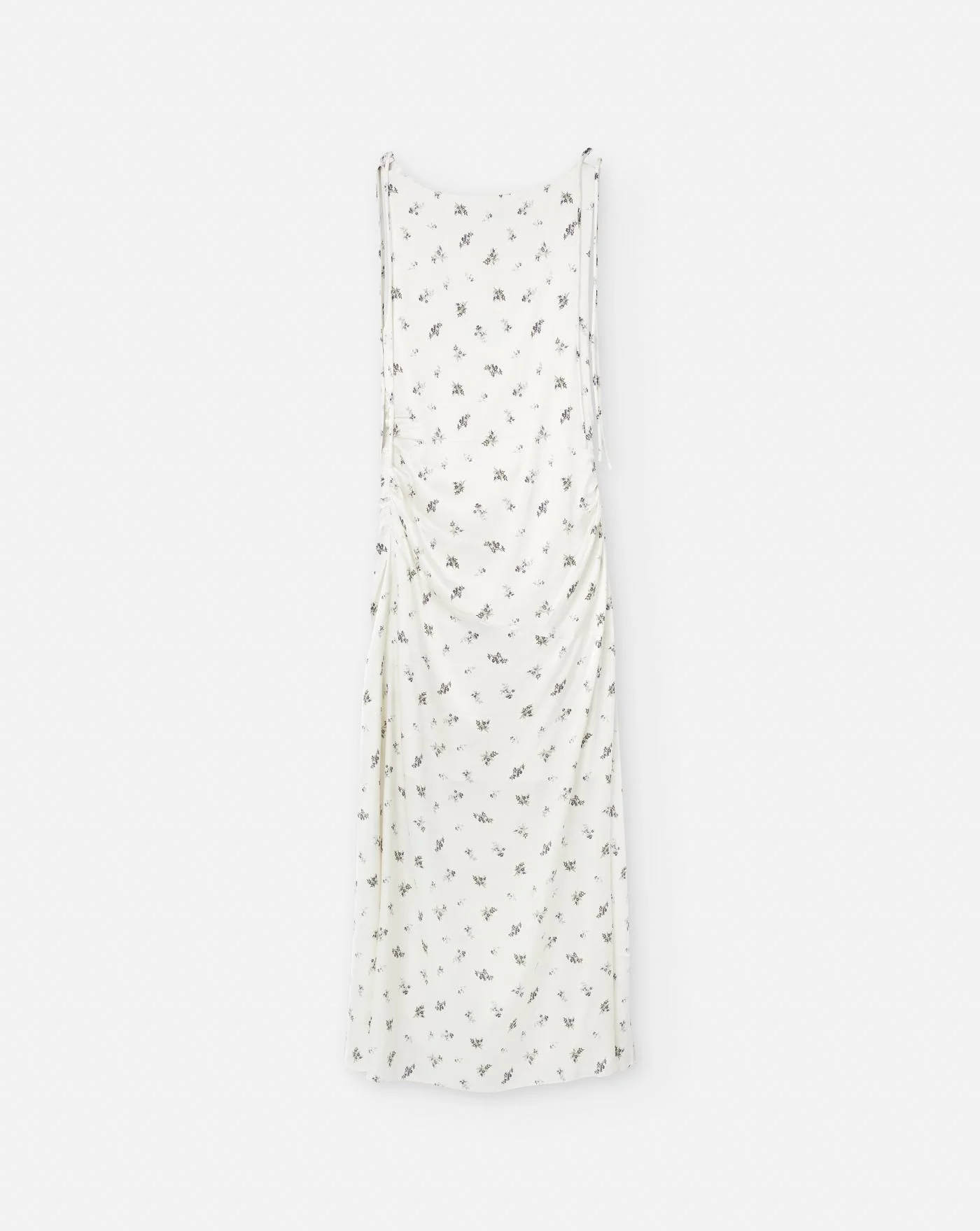 Vestido Ganni Printed Satin Gathered Long Dress - Image 11