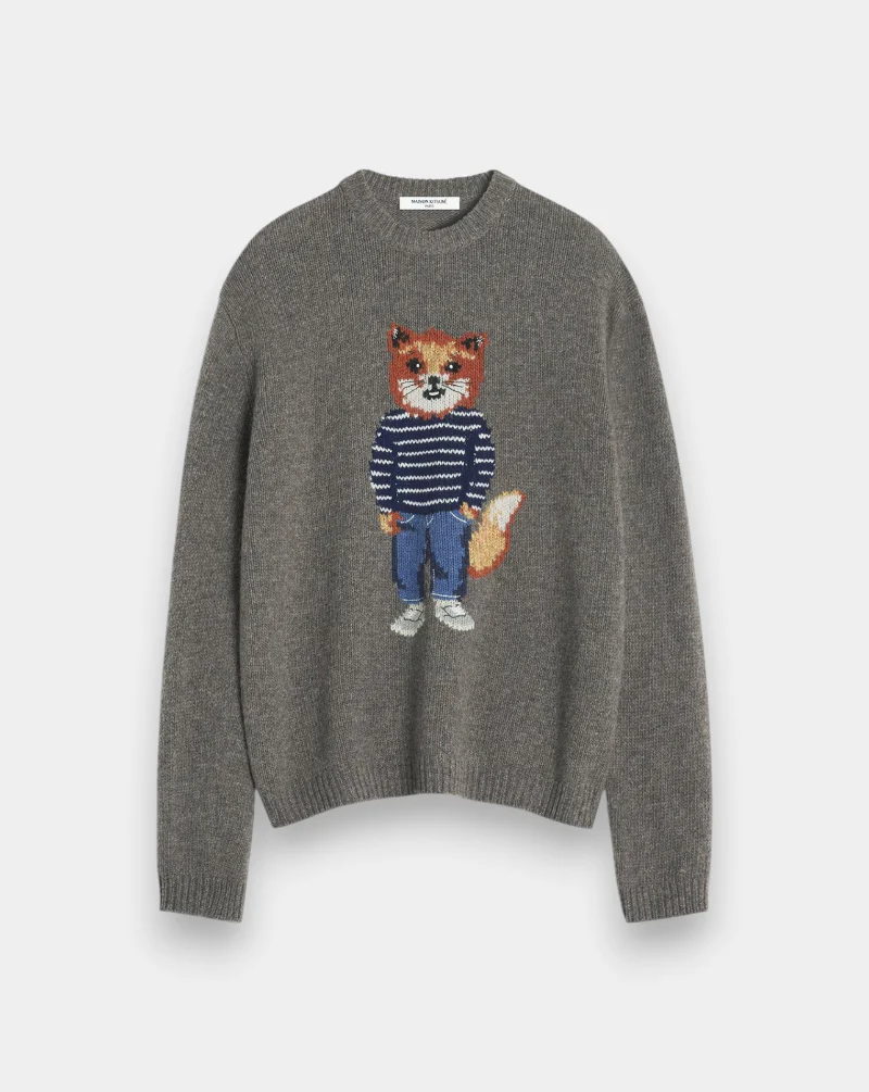 Jersey Maison Kitsune Dressed Fox Intarssia