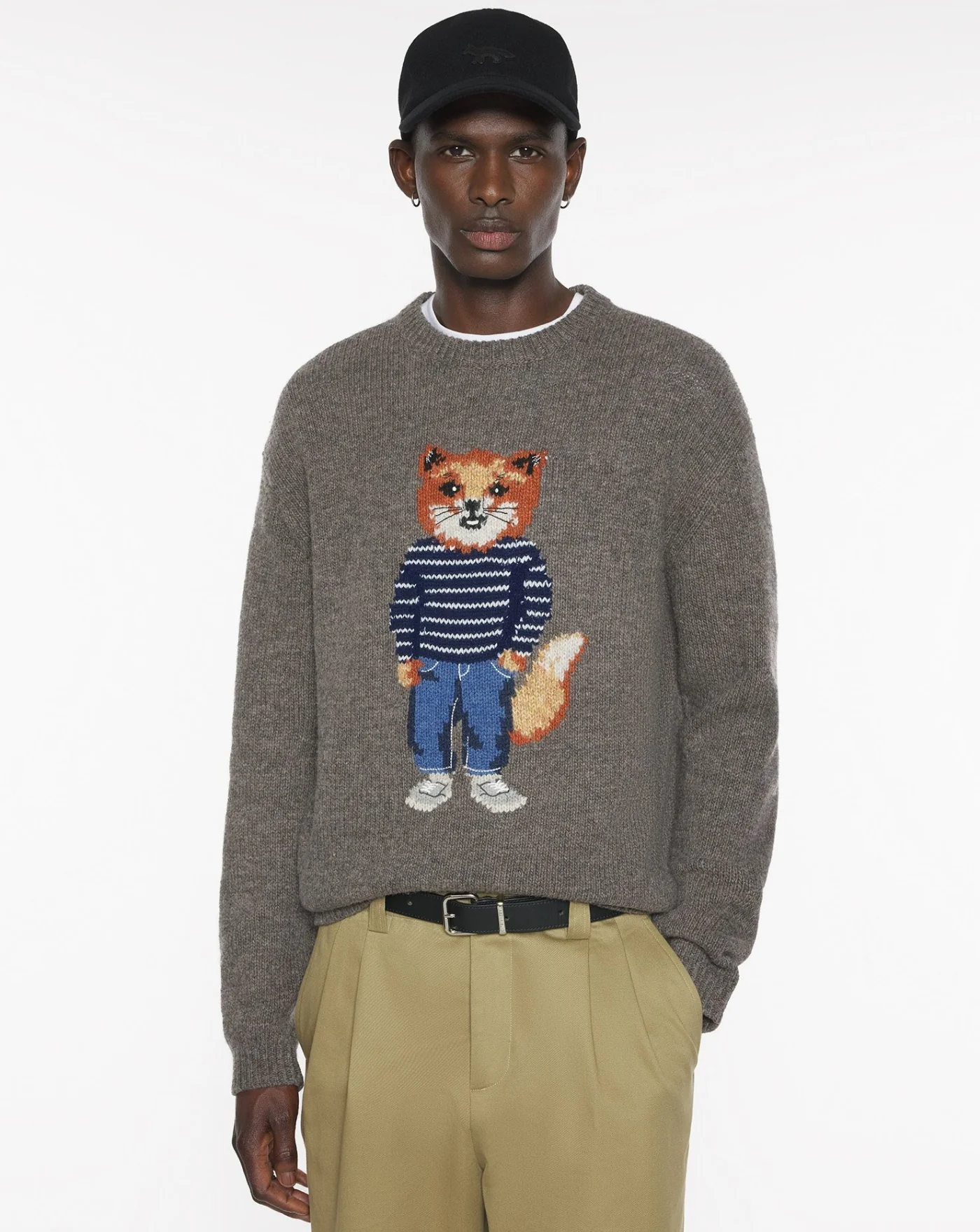 Jersey Maison Kitsune Dressed Fox Intarssia - Image 3