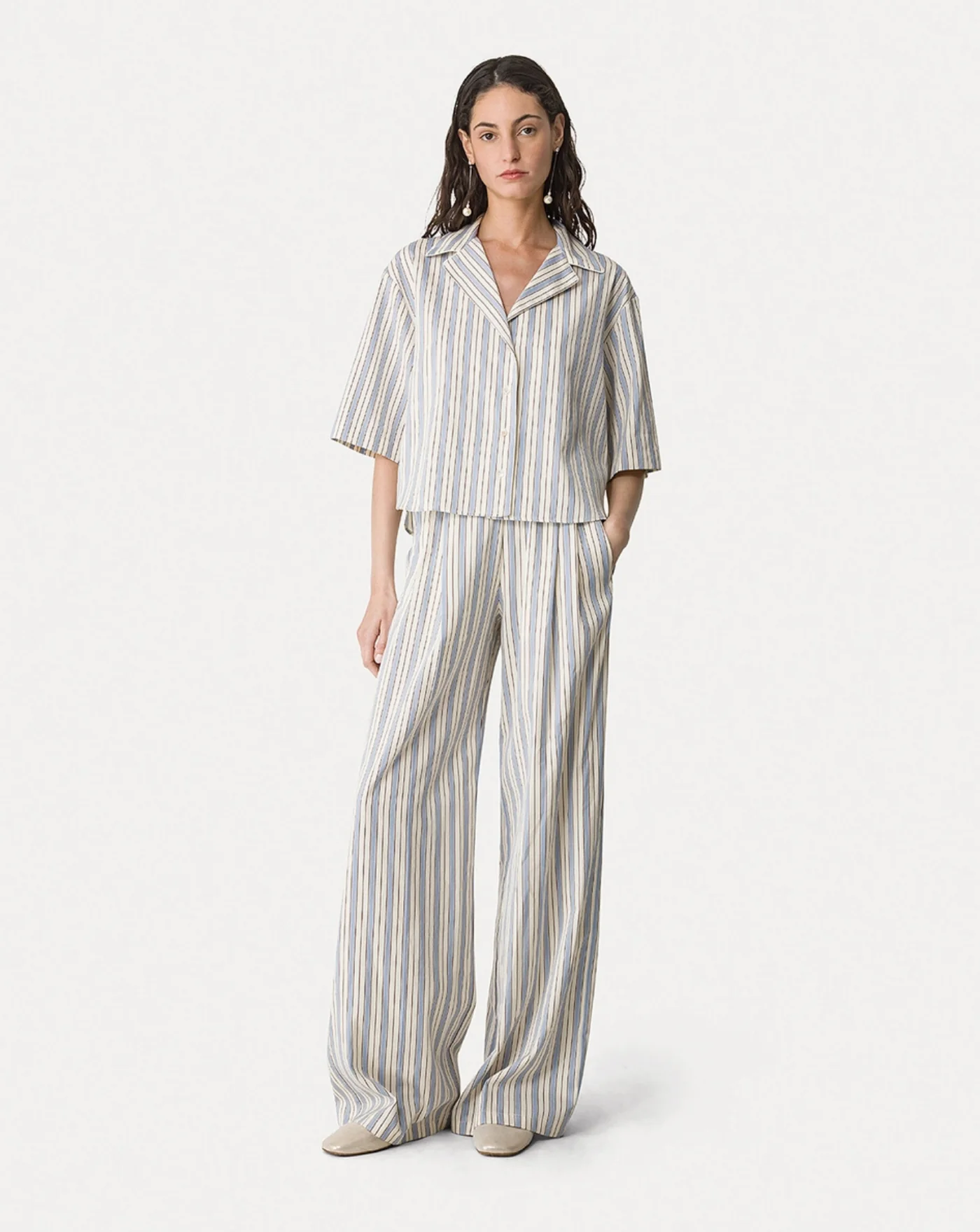Pantalon Forte Forte Pinstriped Straight Pants - Image 5