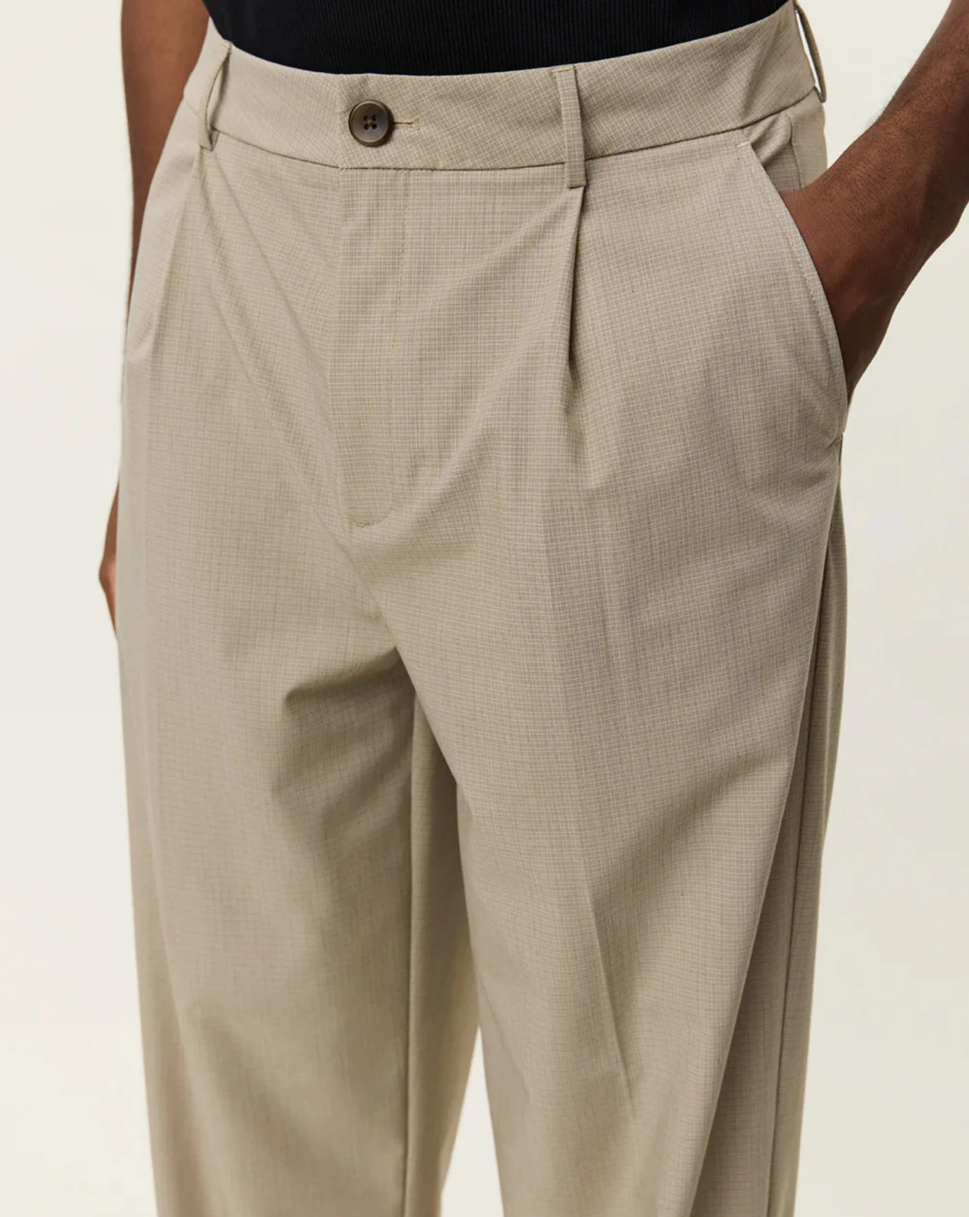 Pantalon Les Deux Reece Pleated Mini Check Pants - Image 5