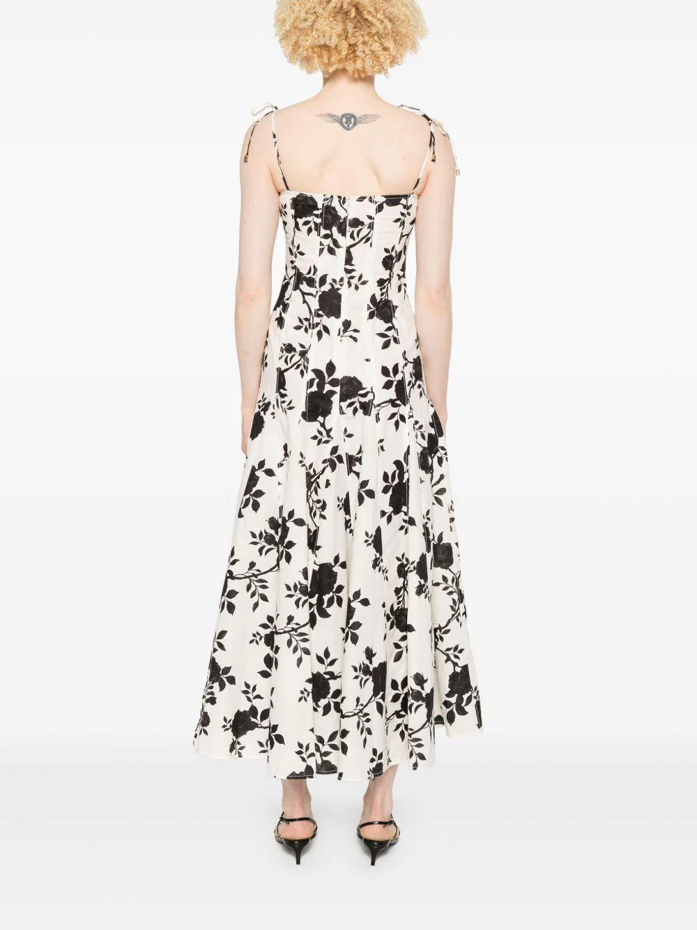 Vestido Self Portrait Print Linen - Image 5