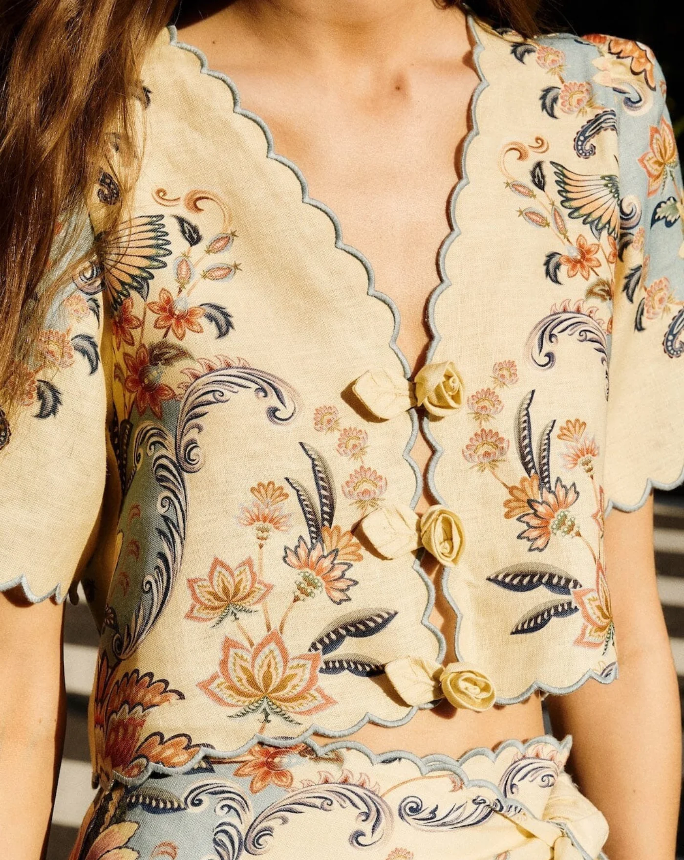 Top Farm Rio Boho Beauty Butter Short Sleeve Top - Image 3