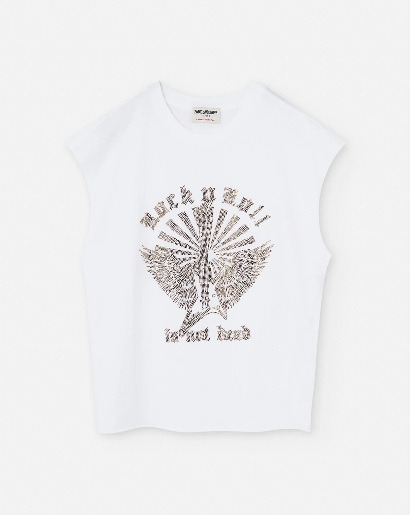 Camiseta Zadig & Voltaire Cloe Hc Guitar Wings Strass