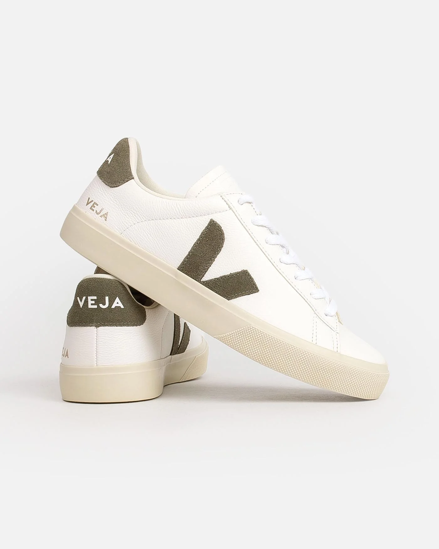 Zapatillas Veja Campo Leather Extra White Kakhi - Image 11