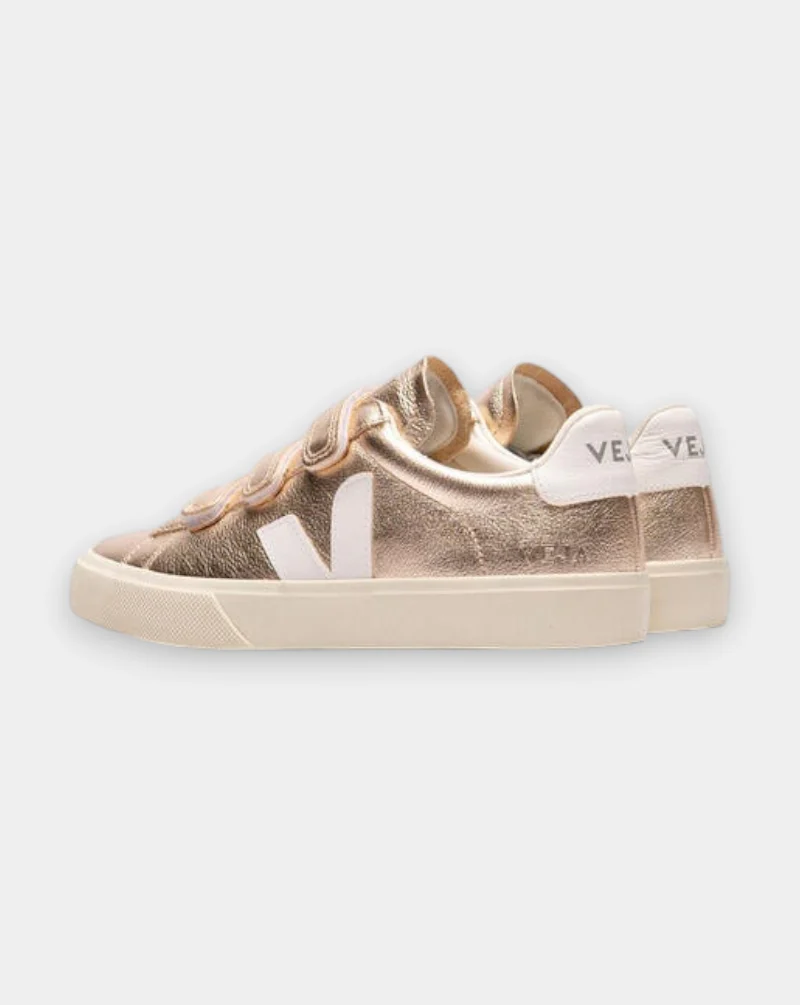 Zapatillas Veja Recife Logo Leather Platine White - Image 4