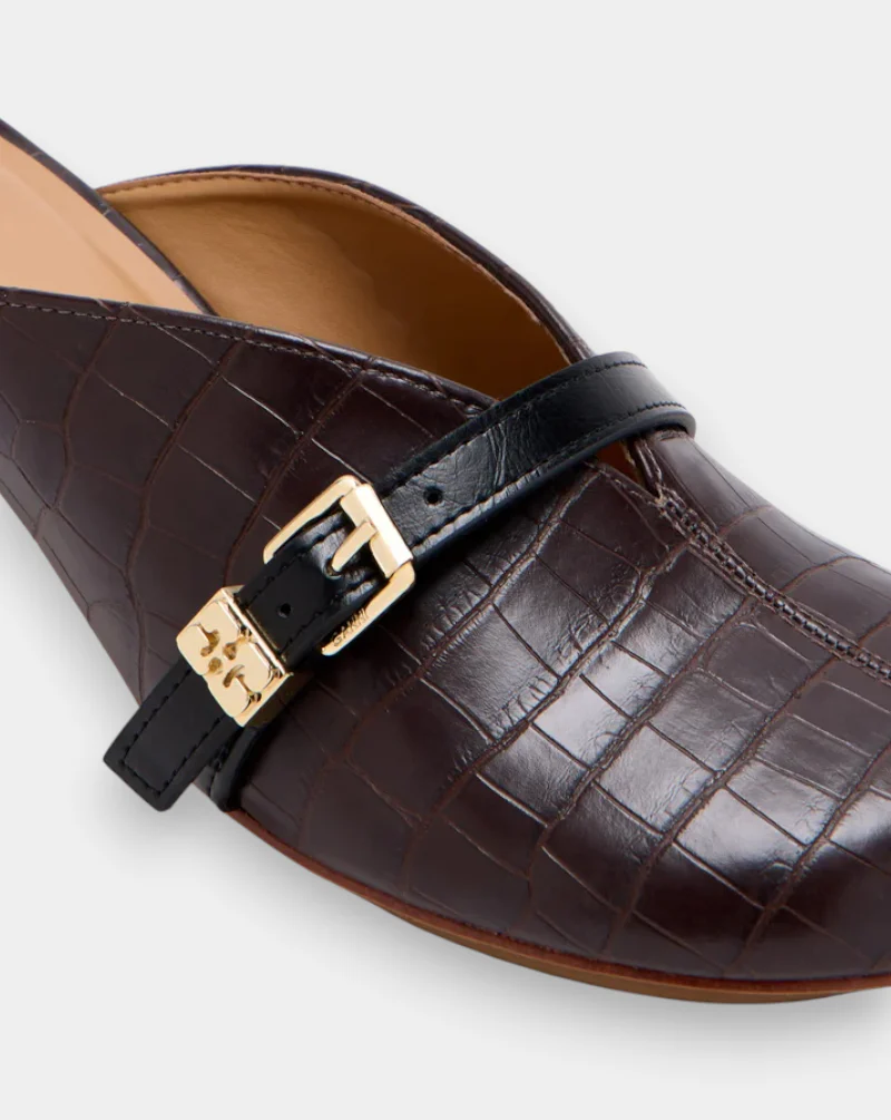 Zapatos Ganni Sue Heeled Mule Croco - Image 4